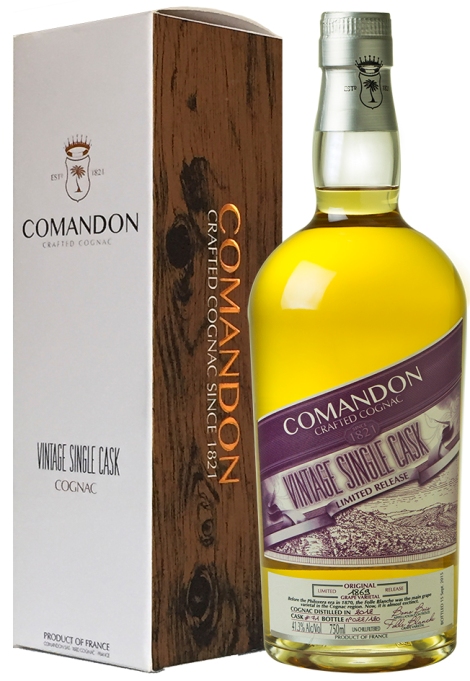 Comandon Cognac Single Cask, Vintage 2012, 100% Folle Blanche Grape Varietal. Traditional grapes almost extinct today but which was common prior to the 1870s.